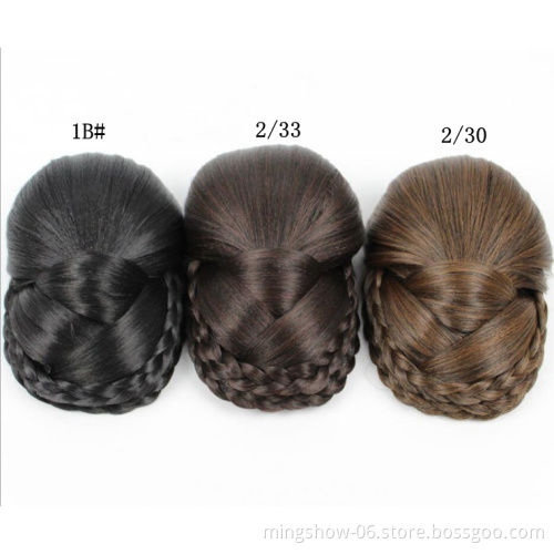 Hot sale synthetic hair bun donut chignon dome hair good quality and conpetitive price hair